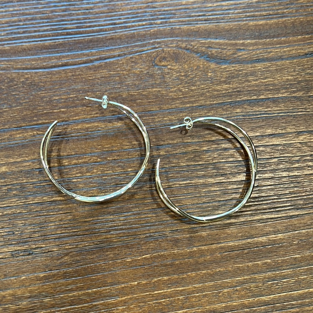 Silver hoop earrings